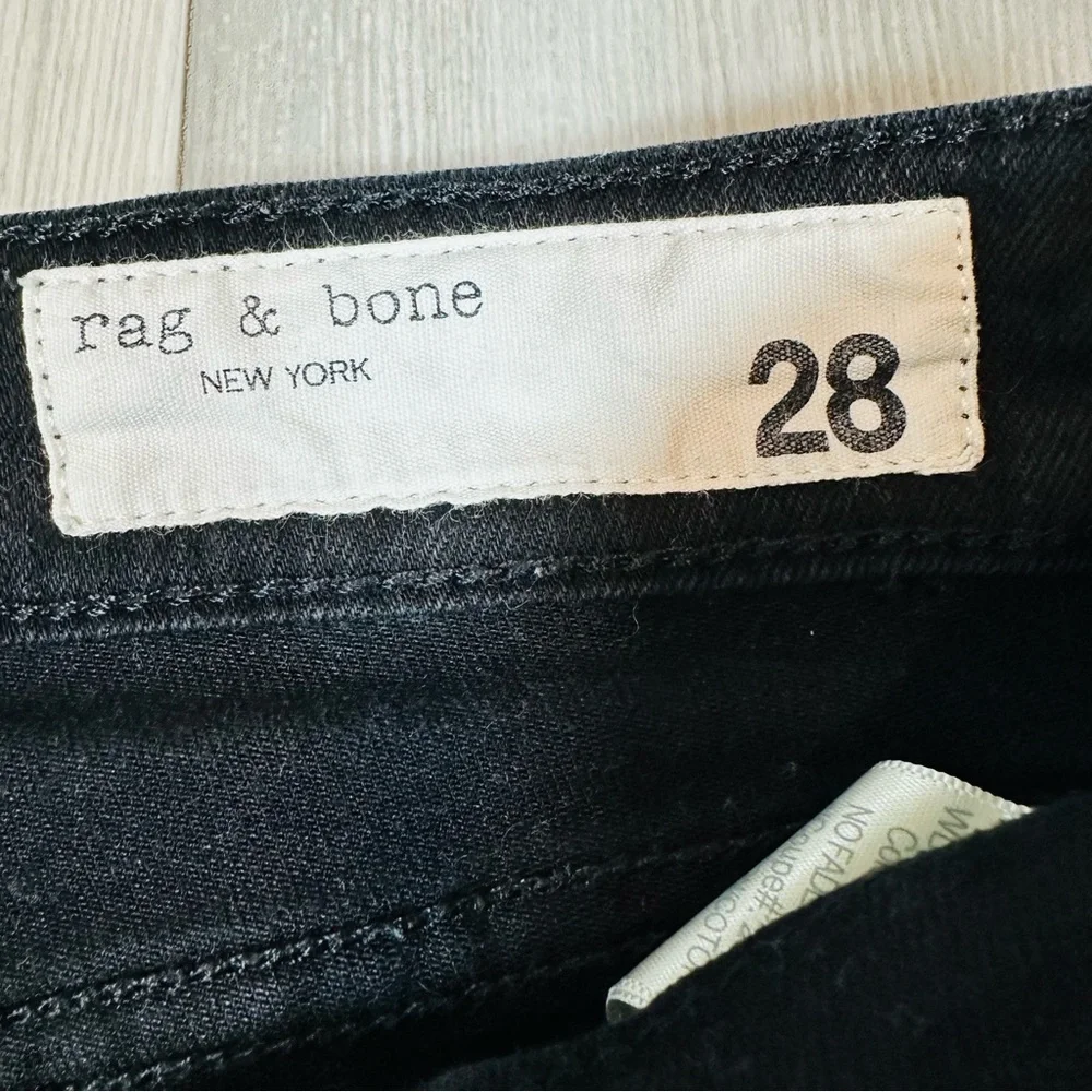 rag & bone Women’s Nina High Rise Jeans in Black Size 28 - Picture 9 of 11